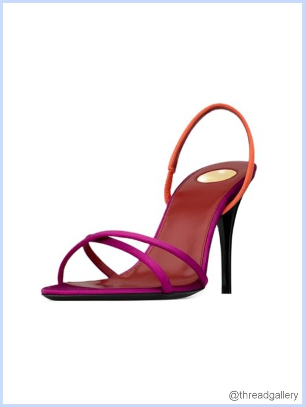 Satin Slingback Sandals Pointed Toe Stiletto Heel Crisscross Evening Dressy